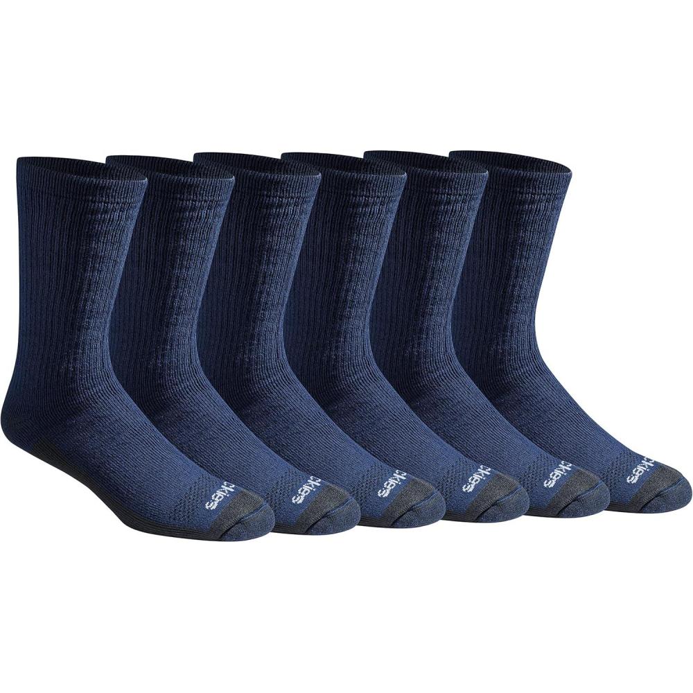 image:imageDickies Mens Dritech Moisture Control Max Full Cushion Crew Socks Available in Mxl 6 12 PairsNavy Marl 6 Pairs