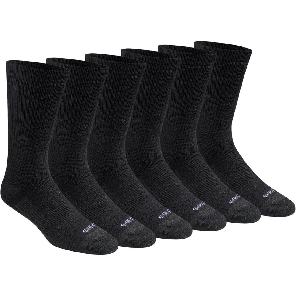 image:imageDickies Mens Dritech Moisture Control Max Full Cushion Crew Socks Available in Mxl 6 12 PairsSolid Black 6 Pairs