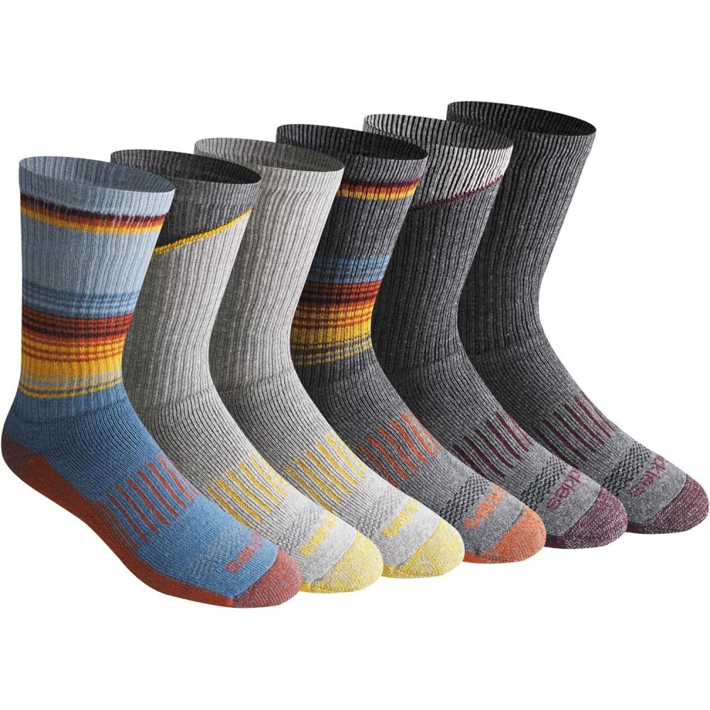 image:imageDickies Mens Dritech Original Moisture Control Crew Socks Available in Mxxl 6 12 18 PairsBlue Assort 6 Pairs