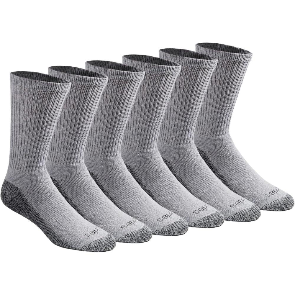 image:imageDickies Mens Dritech Original Moisture Control Crew Socks Available in Mxxl 6 12 18 PairsGray 6 Pairs