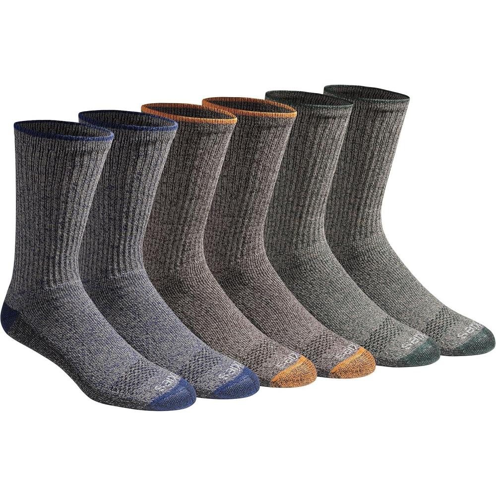 image:imageDickies Mens Dritech Original Moisture Control Crew Socks Available in Mxxl 6 12 18 PairsHeathered Colors 6 Pairs