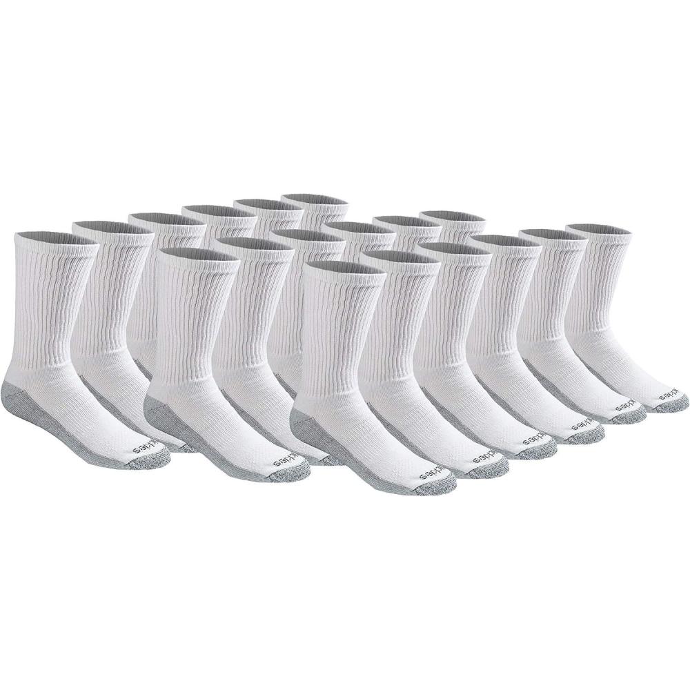 image:imageDickies Mens Dritech Original Moisture Control Crew Socks Available in Mxxl 6 12 18 PairsWhite 18 Pairs