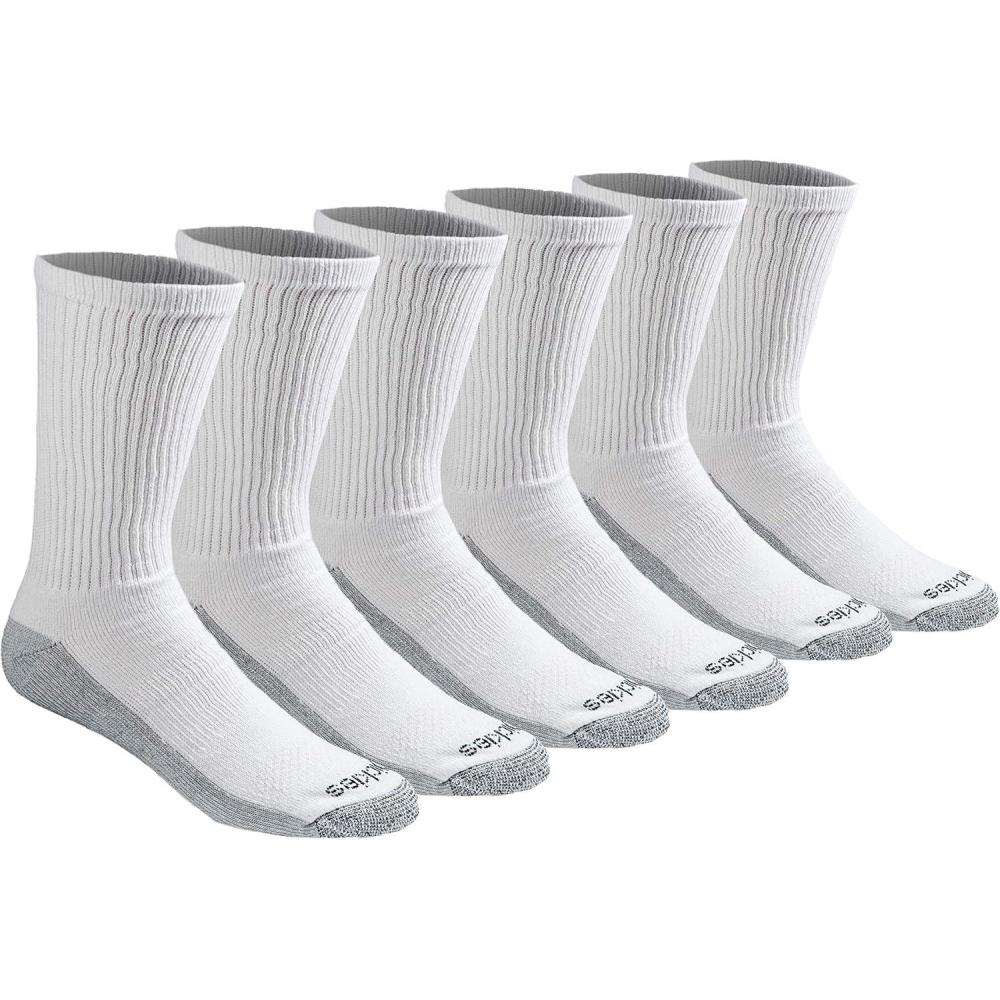 image:imageDickies Mens Dritech Original Moisture Control Crew Socks Available in Mxxl 6 12 18 PairsWhite 6 Pairs