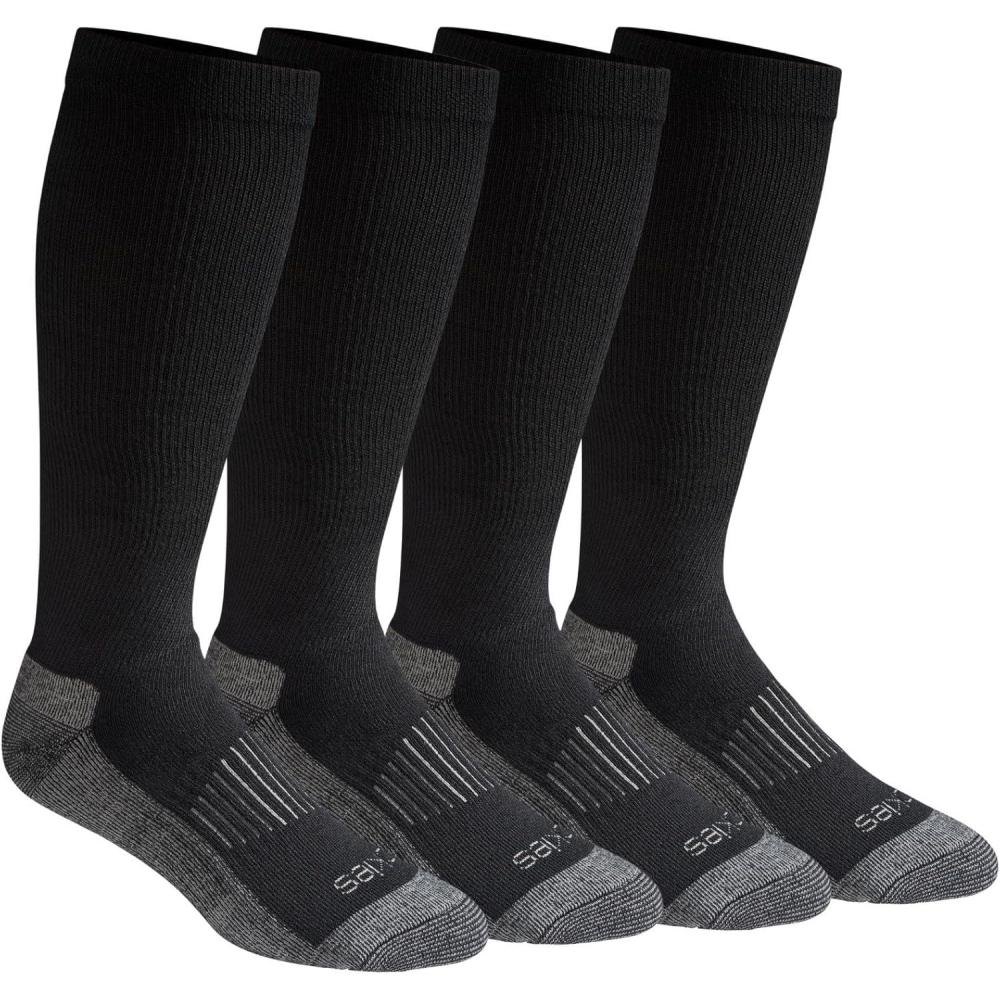 image:imageDickies Mens Light Compression Comfort OverTheCalf Socks Available in MXXL 2 4 PairsBlack 4 Pairs