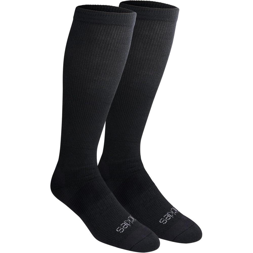 image:imageDickies Mens Light Compression Comfort OverTheCalf Socks Available in MXXL 2 4 PairsSolid Black 2 Pairs