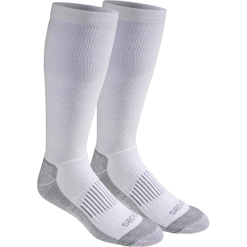 image:imageDickies Mens Light Compression Comfort OverTheCalf Socks Available in MXXL 2 4 PairsWhite 2 Pairs