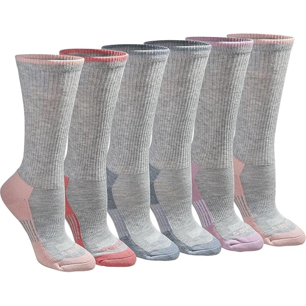 image:imageDickies Womens DriTech Essential Moisture Control Crew Socks Available in SXL 6 12 PairsGrey With Bluish 6 Pairs