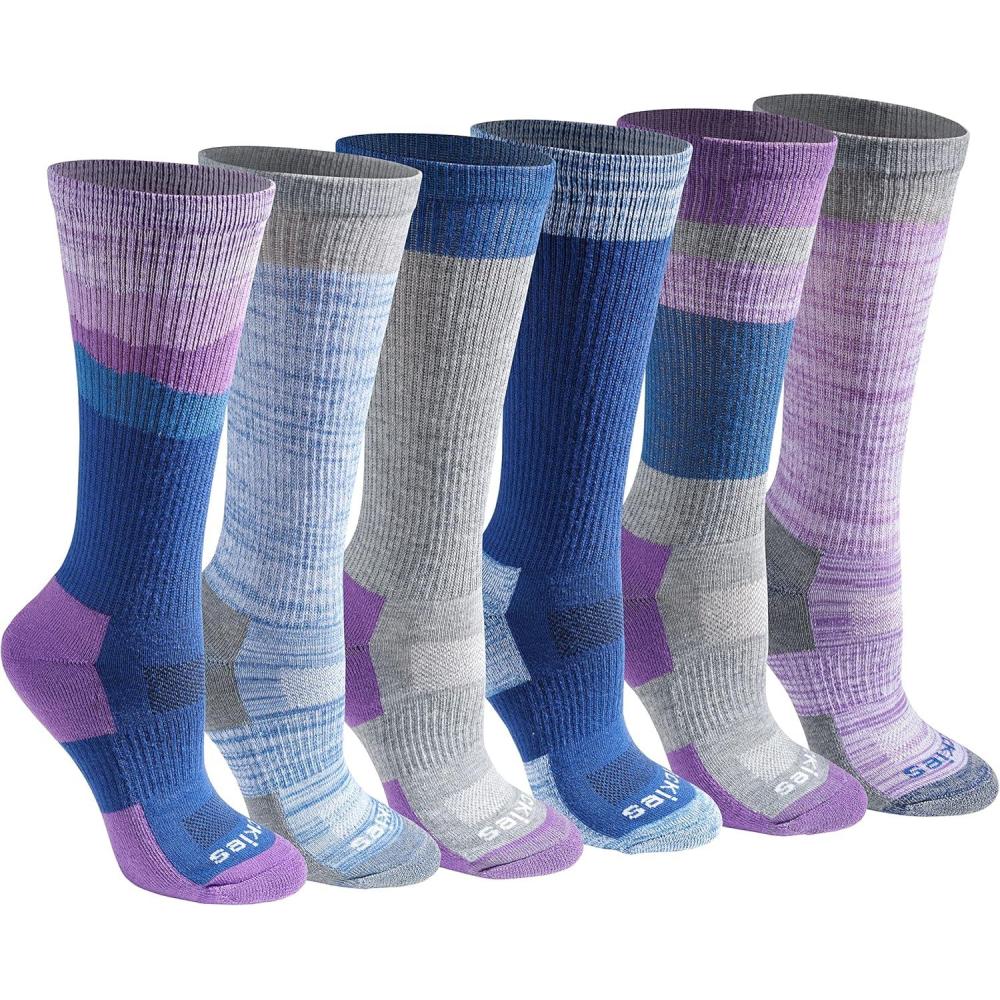 image:imageDickies Womens DriTech Fashion Moisture Control Crew Socks 6 12 PairsBlue Mountain 6 Pairs