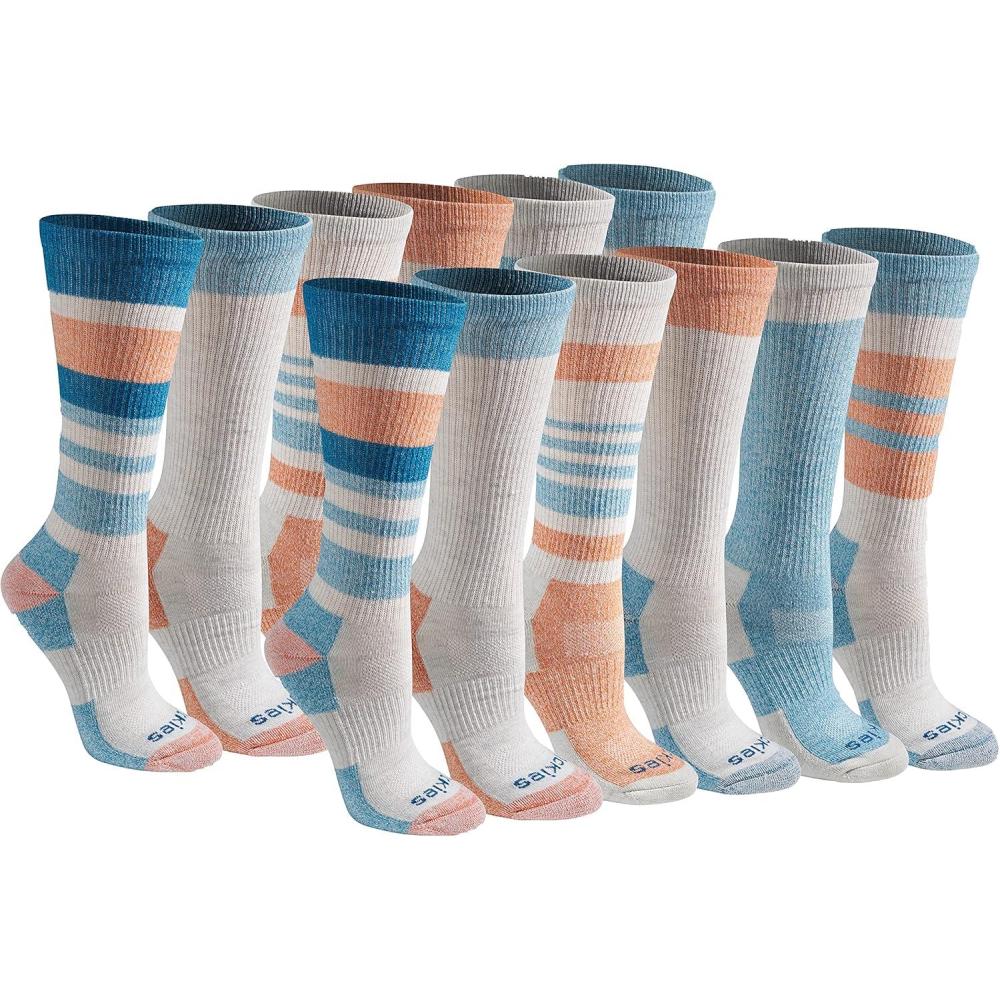 image:imageDickies Womens DriTech Fashion Moisture Control Crew Socks 6 12 PairsOatmeal Assorted 12 Pairs