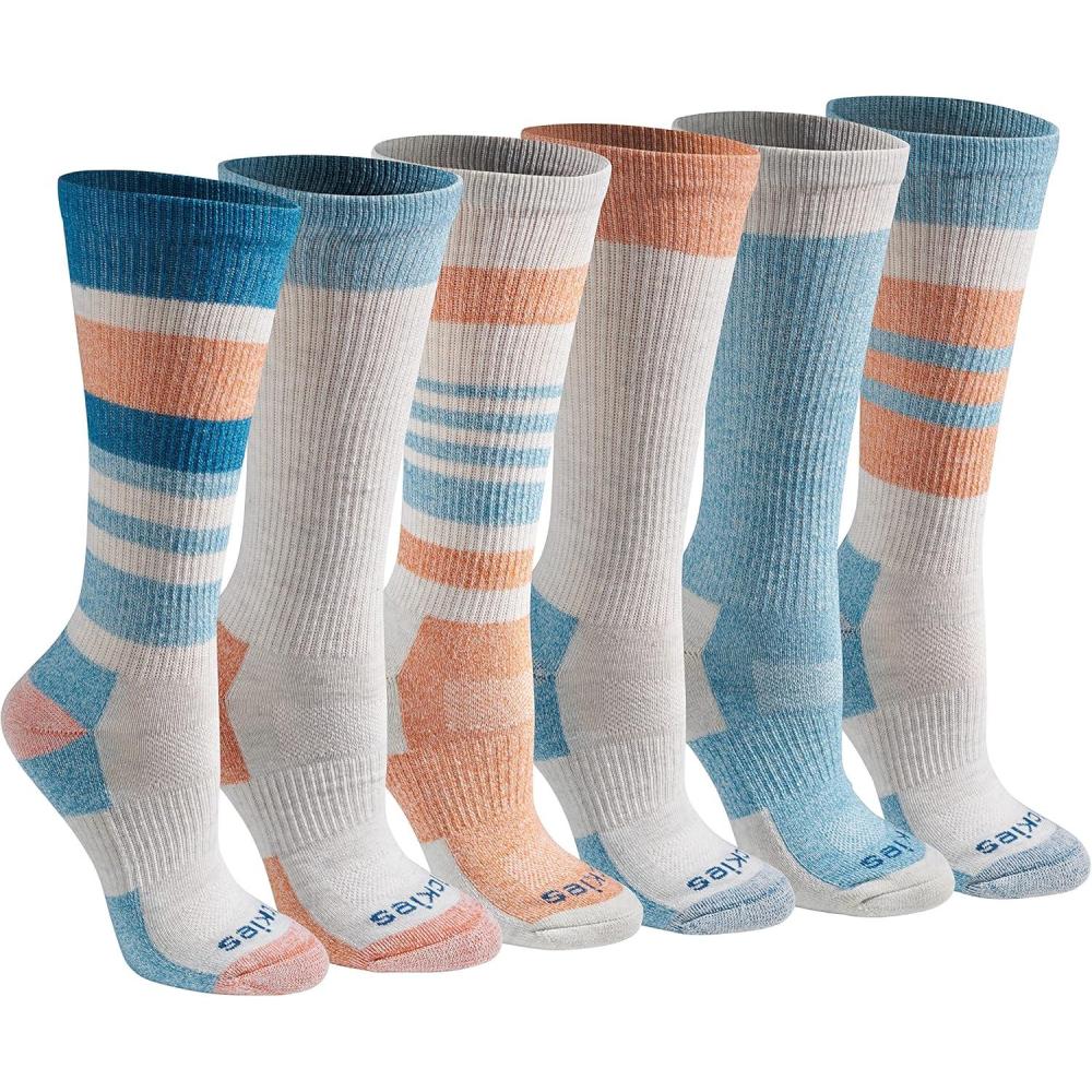 image:imageDickies Womens DriTech Fashion Moisture Control Crew Socks 6 12 PairsOatmeal Assorted 6 Pairs