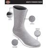 Dickies Men’s All Purpose Cushion Crew Socks, Available in M-XL (6, 12 Pairs)(Grey (12 Pairs))