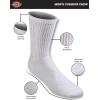 Dickies Men’s All Purpose Cushion Crew Socks, Available in M-XL (6, 12 Pairs)(White (6 Pairs))
