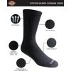 Dickies Men’s Cotton Blend Cushioned Work Crew Socks, Available in L-XL (18, 36 Pairs)(Black (18 Pairs))