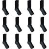 Dickies Men’s Dri-tech Original Moisture Control Crew Socks, Available in M-xxl (6, 12, 18 Pairs)(Black (12 Pairs))