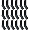 Dickies Men’s Dri-tech Original Moisture Control Crew Socks, Available in M-xxl (6, 12, 18 Pairs)(Black (18 Pairs))