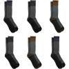 Dickies Men’s Dri-tech Original Moisture Control Crew Socks, Available in M-xxl (6, 12, 18 Pairs)(Color Blcok Assorted (6 Pairs))