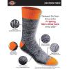 Dickies Men’s Dri-tech Original Moisture Control Crew Socks, Available in M-xxl (6, 12, 18 Pairs)(Hi-vis Orange Black (6 Pairs))
