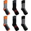 Dickies Men’s Dri-tech Original Moisture Control Crew Socks, Available in M-xxl (6, 12, 18 Pairs)(Hi-vis Orange Black (6 Pairs))