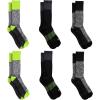 Dickies Men’s Dri-tech Original Moisture Control Crew Socks, Available in M-xxl (6, 12, 18 Pairs)(Hi-vis Yellow Black (6 Pairs))