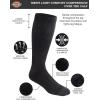 Dickies Men’s Light Compression Comfort Over-The-Calf Socks, Available in M-XXL (2, 4 Pairs)(Solid Black (4 Pairs))