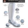 Dickies Men’s Light Compression Comfort Over-The-Calf Socks, Available in M-XXL (2, 4 Pairs)(White (4 Pairs))