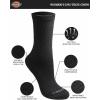 Dickies Women’s Dri-Tech Essential Moisture Control Crew Socks, Available in S-XL (6, 12 Pairs)(Black Solid (6 Pairs))
