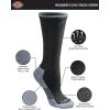 Dickies Women’s Dri-Tech Essential Moisture Control Crew Socks, Available in S-XL (6, 12 Pairs)(Black With Bluish (6 Pairs))