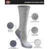 Dickies Women’s Dri-Tech Essential Moisture Control Crew Socks, Available in S-XL (6, 12 Pairs)(Grey With Bluish (6 Pairs))