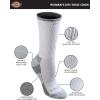 Dickies Women’s Dri-Tech Essential Moisture Control Crew Socks, Available in S-XL (6, 12 Pairs)(White Assorted (6 Pairs))