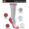 Dickies Women’s Dri-Tech Essential Moisture Control Crew Socks, Available in S-XL (6, 12 Pairs)(White With Bluish (6 Pairs))