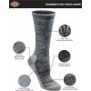 Dickies Women’s Dri-Tech Fashion Moisture Control Crew Socks (6, 12 Pairs)(Black Heathered (12 Pairs))