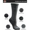 Dickies Women’s Dri-Tech Fashion Moisture Control Crew Socks (6, 12 Pairs)(Black Stripe (12 Pairs))