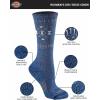 Dickies Women’s Dri-Tech Fashion Moisture Control Crew Socks (6, 12 Pairs)(Denim Tribal (12 Pairs))