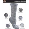 Dickies Women’s Dri-Tech Fashion Moisture Control Crew Socks (6, 12 Pairs)(Grey Marl Bright (12 Pairs))