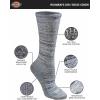 Dickies Women’s Dri-Tech Fashion Moisture Control Crew Socks (6, 12 Pairs)(Grey Marl Bright (6 Pairs))