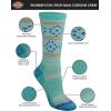 Dickies Women’s Dri-Tech Fashion Moisture Control Crew Socks (6, 12 Pairs)(Max Cushion Blue Coral Assorted (6 Pairs))