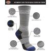 Dickies Women’s Dri-Tech Fashion Moisture Control Crew Socks (6, 12 Pairs)(Max Cushion Grey Purple Assorted (6 Pairs))