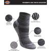 Dickies Women’s Dri-tech Moisture Wicking Quarter Socks (6 & 12 Pairs)(Black Fashion Assorted (6 Pairs))