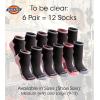 Dickies Women’s Dri-tech Moisture Wicking Quarter Socks (6 & 12 Pairs)(Black With Bluish (6 Pairs))