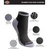 Dickies Women’s Dri-tech Moisture Wicking Quarter Socks (6 & 12 Pairs)(Black With Bluish (6 Pairs))