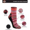 Dickies Women’s Dri-tech Moisture Wicking Quarter Socks (6 & 12 Pairs)(Stripe (6 Pairs))