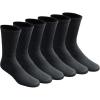 Dickies Men’s All Purpose Cushion Crew Socks, Available in M-XL (6, 12 Pairs)(Black (6 Pairs))