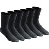 Dickies Men’s All Purpose Cushion Crew Socks, Available in M-XL (6, 12 Pairs)(Stain Resist Black (6 Pairs))