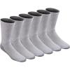 Dickies Men’s All Purpose Cushion Crew Socks, Available in M-XL (6, 12 Pairs)(Stain Resist Grey (6 Pairs))