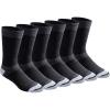 Dickies Men’s Dri-tech Moisture Control Max Full Cushion Crew Socks, Available in M-xl (6, 12 Pairs)(Black (6 Pairs))