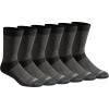 Dickies Men’s Dri-tech Moisture Control Max Full Cushion Crew Socks, Available in M-xl (6, 12 Pairs)(Black Marl (6 Pairs))