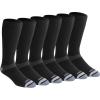 Dickies Men’s Dri-tech Moisture Control Max Full Cushion Crew Socks, Available in M-xl (6, 12 Pairs)(Boot Length Black (6 Pairs))