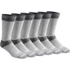 Dickies Men’s Dri-tech Moisture Control Max Full Cushion Crew Socks, Available in M-xl (6, 12 Pairs)(Grey (6 Pairs))