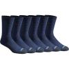 Dickies Men’s Dri-tech Moisture Control Max Full Cushion Crew Socks, Available in M-xl (6, 12 Pairs)(Navy Marl (6 Pairs))