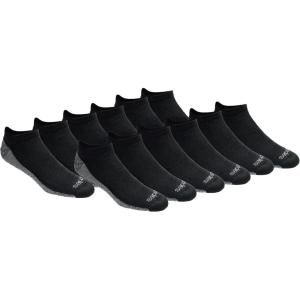 Dickies Men’s Dri-Tech Moisture Control No Show/Low Cut Socks, Available in M-XXL (6, 12 Pairs)(Black (12 Pairs))